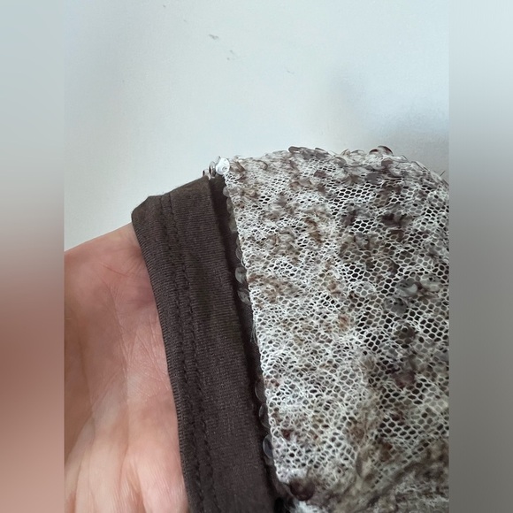 Calvin Klein Womens Brown Sequin Sleeveless Shift Midi Summer Dress Extra Small - Picture 10 of 11